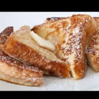 French Toast · Challah, challah raisin, croissant and multi-grain.  Served with butter and syrup.