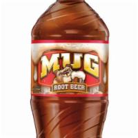 Mug Root Beer Bottle · (260 Calories per 20oz bottle, 960 Calories per 2L bottle)