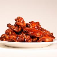 Bucket of Atomic Wings · 50 pieces. Our Large Wings are free from antibiotics and hormones.  Our high-quality wings a...