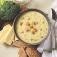 Broccoli Cheese Soup · Everyone’s favorite soup made with generous pieces of 
broccoli, creamy sharp cheddar cheese...