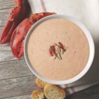 Maine Lobster Bisque · A perfect blend of minced sweet lobster meat simmered in  rich cream and sherry. 