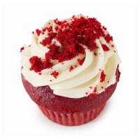 Red Velvet Cupcakes · Delicious red velvet cupcake topped with bakery-made cream cheese icing and covered with a d...