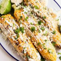 4 Pack - Street Corn  · 4 fresh grilled corn on the cob, topped with our special sauce and cotija cheese.