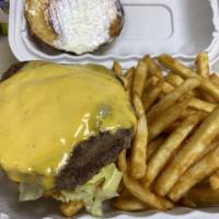 Double Cheeseburger Deluxe · one pound of angus beef
