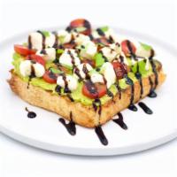 Authentic Power Toast - Delivery · Organic Sourdough Bread + Avocado Smash + Cherry Tomatoes + Fresh Mozzarella + Fresh Basil +...