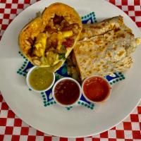 Vegetarian Burrito · Choice of grill veggies, tofu, or veggie pastor (marinated soy). Served with rice, choice of...