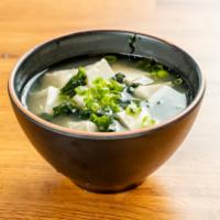 Miso Soup  · Dashi ( Japanese Soup Stock) , Miso , Tofu , Wakame ( Dried Seaweed ) , Shiitake Mushroom , ...