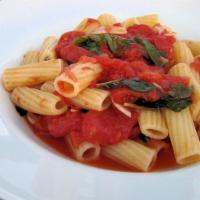 RIGATONI DI POMODORO · Rigatoni pasta tossed in a homemade pomodoro sauce
