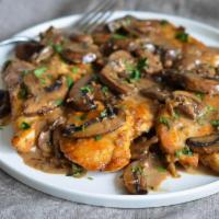 CHICKEN MARSALA · Tender chicken breasts a light marsala wine sauce