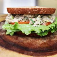 Tuna Sandwich Box Lunch · White albacore tossed with capers and lime, green onion, celery, mayonnaise, extra virgin ol...