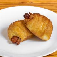 Croissant with Bacon Sausage Roll · 
