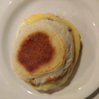 Breakfast Sandwich on English Muffin · Toasted English Muffin with a choice of meat and cheese.

Made only with overhard egg. 
