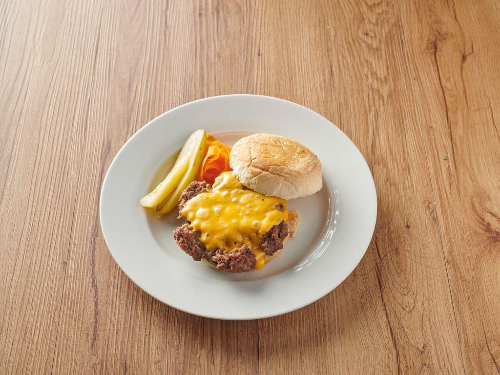 Cheeseburger · Choice of American, Swiss, cheddar, or mozzarella.