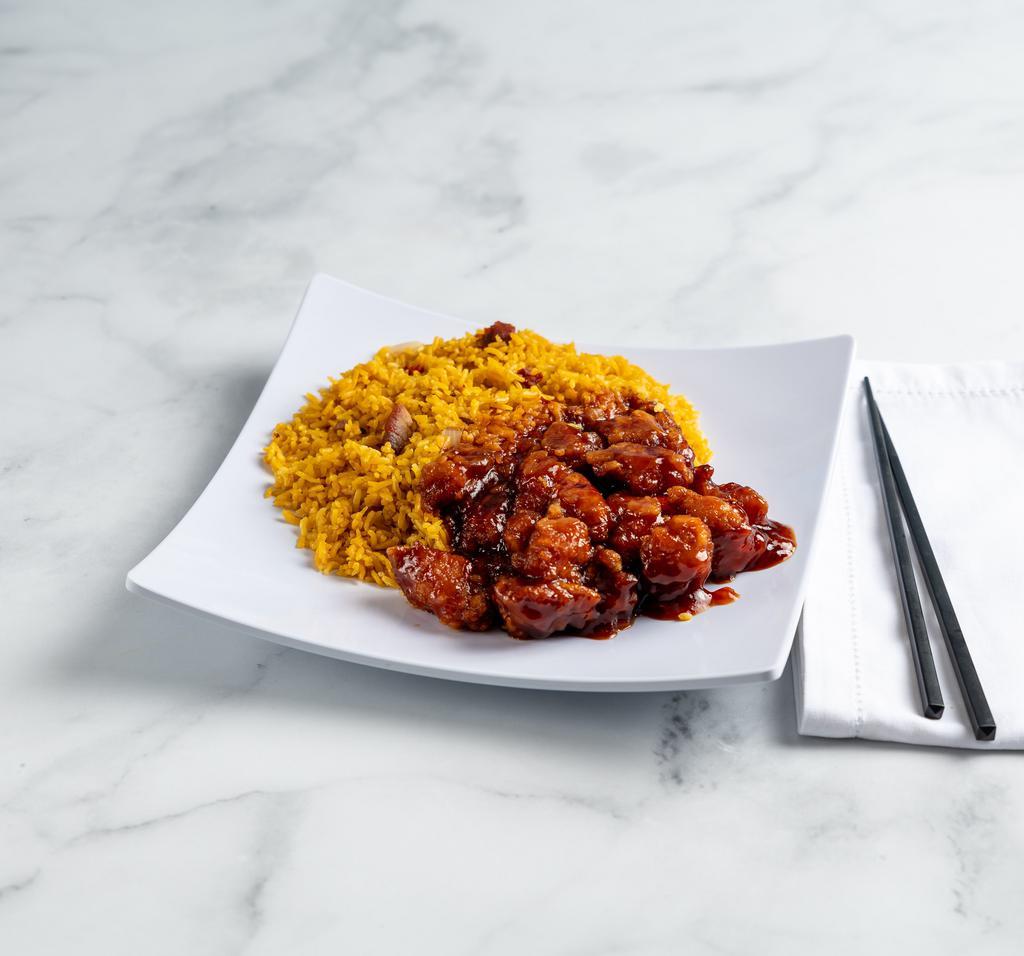C21. General Tso's Chicken Combo · Hot and spicy.