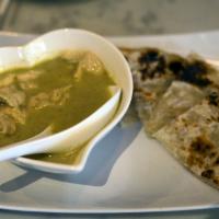A16. Thai Roti Curry · Roti bread served with choice of chicken.