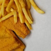 Tilapia Fish with Fries · Mild flavored fish.