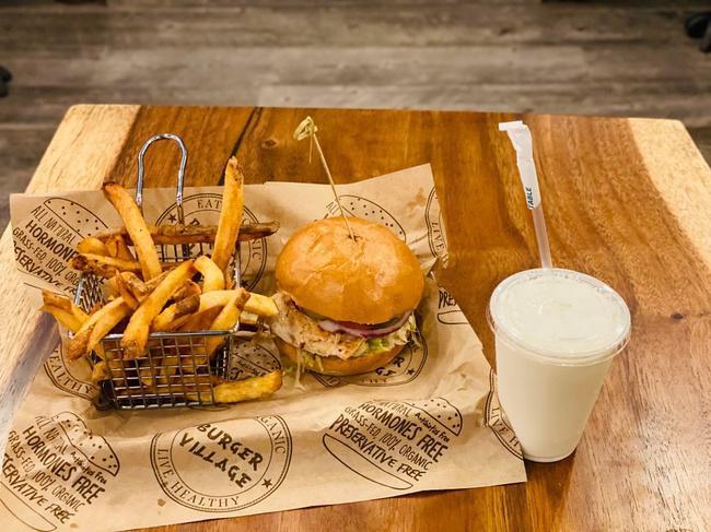 Burger Village  · American · Dinner · Hamburgers · Healthy · Lunch · Organic · Salads · Sandwiches · Vegan · Vegetarian