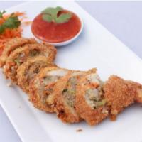 Stuffed Chicken Wings Lunch · Minced pork, cilantro, carrots and glass noodle served with sweet Thai sauce.