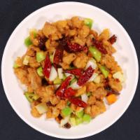 S14. Diced Chicken with Chili Pepper · Hot and spicy.