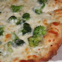 Lg White Broccoli pizza · Large 16
