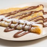 Simply Nutella Crepe · Nutella, whipped cream.