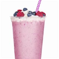 Berry Blast Smoothie · Made with real fruit and lactose free yogurt 