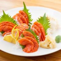 Salmon Don · 10pcs Salmon over rice. Served with side.