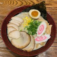 D. Umami Special Ramen · Chicken and chashu with Tonkotsu flavor broth. Toppings include green onion, bamboo, bean sp...