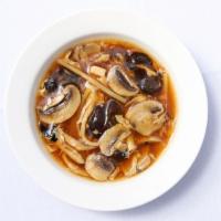 S4 Hot and Sour Soup · Soup that is both spicy and sour, typically flavored with hot pepper and vinegar.