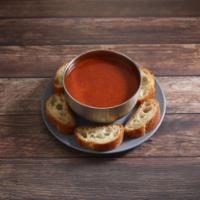 Country Tomato Soup · Served with bread. Vegan.