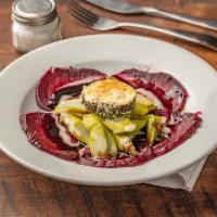 Barbietola Salad · Red beets, asparagus and marinated goat cheese.