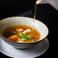Seafood Miso Soup · Scallop, Shrimp, White fish