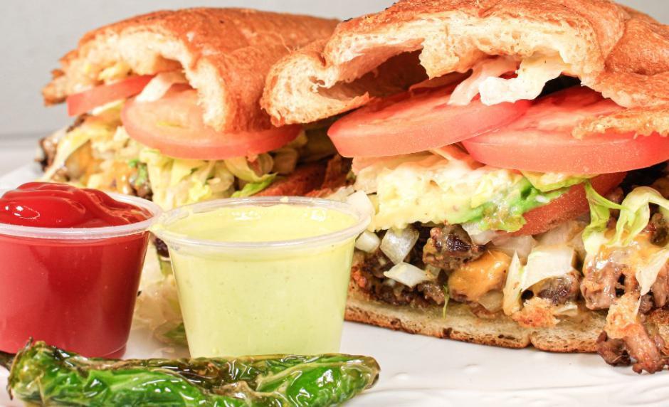Beef Torta · Asada. Served on a Mexican style bread, with cheese, mayonnaise, lettuce, tomato, and avocado.