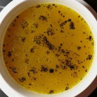 Dushabara Soup · Lamb ravioli served with broth.