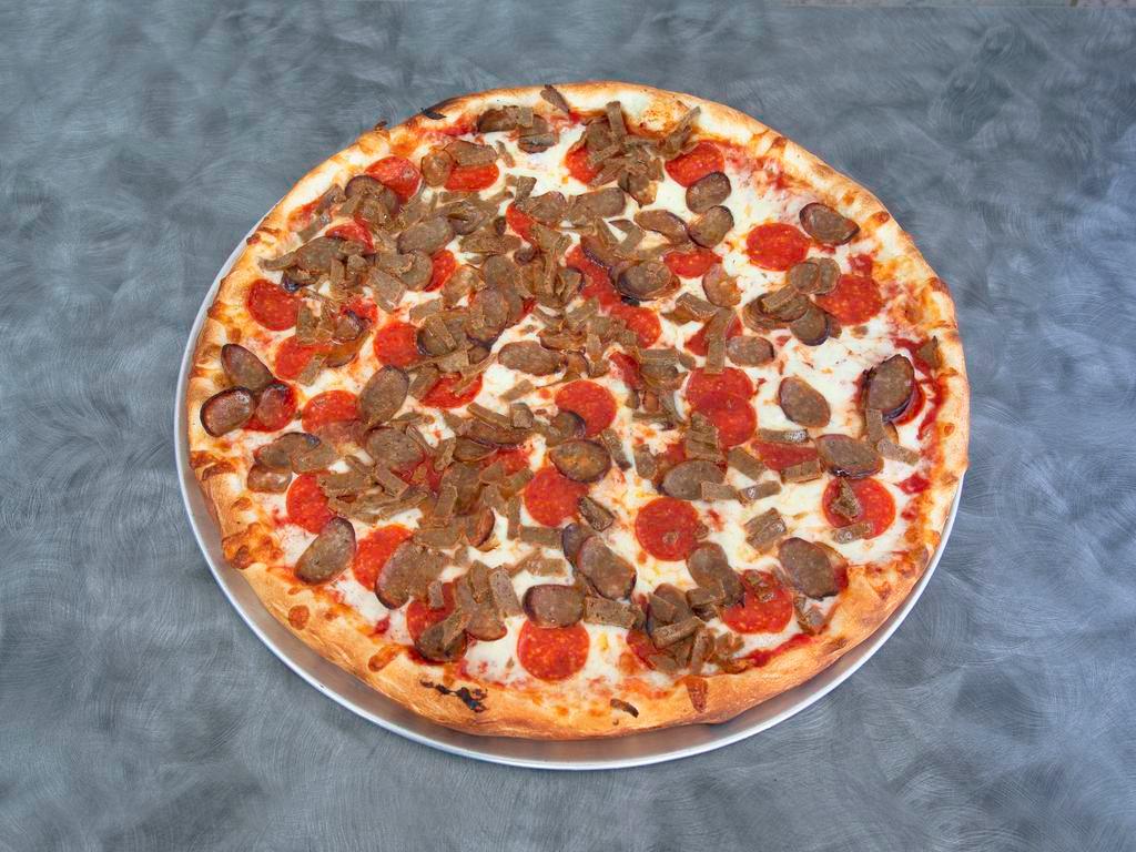 Meat Lovers Pizza · Meatball, pepperoni, ham, bacon and sausage.