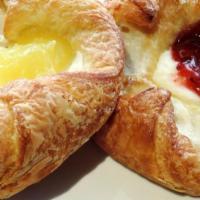 Cheese danish  · Flaky pastry with a sweet filling.