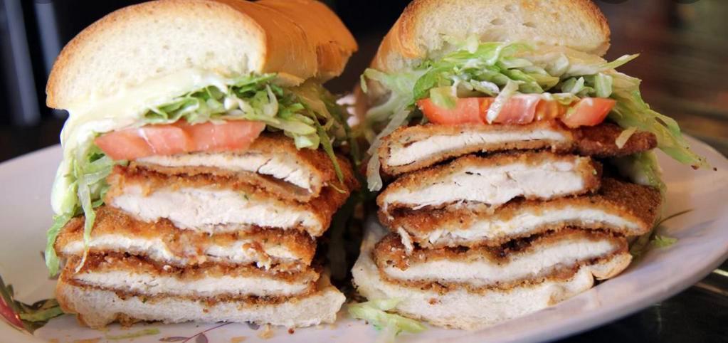 6. Chicken Cutlet · Cheese, lettuce and tomato.