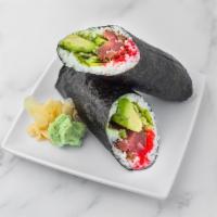 5 Alarm Burrito · Pepper tuna, cucumber, avocado.