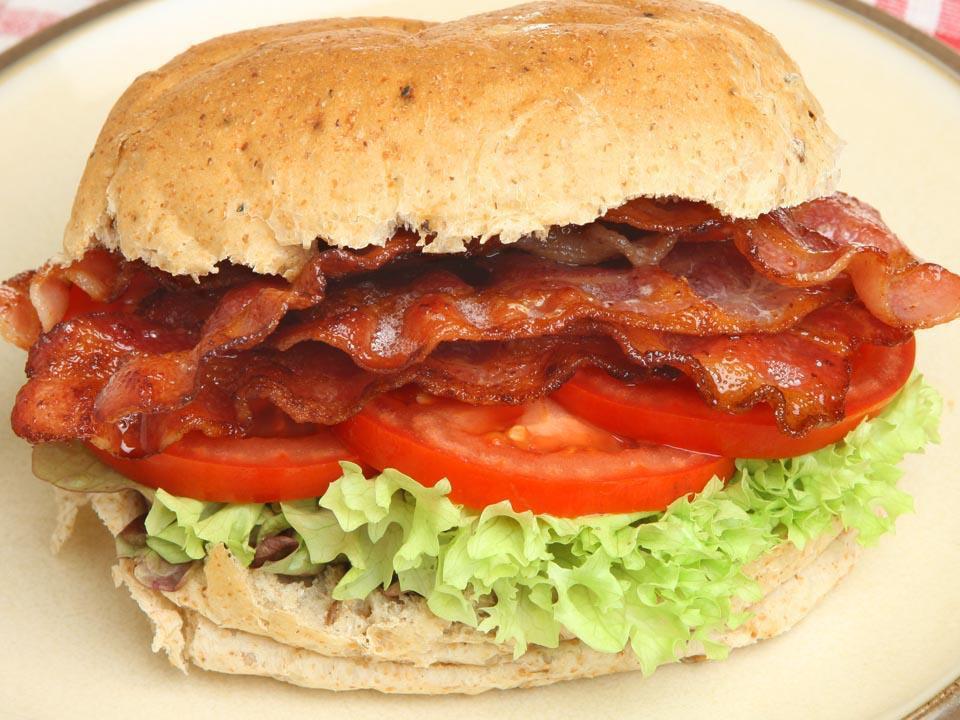 Bacon, Lettuce and Tomato (BLT).     On roll · 