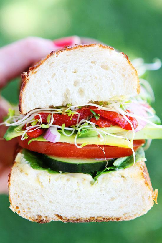 Vegetable Sandwich · Included cheese, lettuce, mayo and tomato.