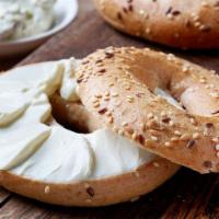 12. Bagel with Cream Cheese · Jelly for an additional charge.