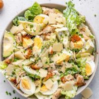 2. Caesar Salad · Croutons topped with Parmesan cheese and Caesar dressing. Crisp romaine, mixed greens, spina...