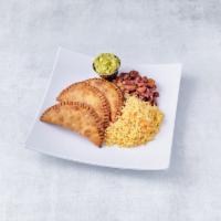 Empanadas · Choice of beef of slow cooked shredded chicken,
 sauteed onion packed in a lightly fried emp...
