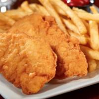 4 Chicken Fingers and French Fries · 4 pieces of Breaded chicken strips with French Fries. 