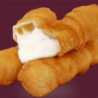 Tequeno Cheese · Pastry crust wrapped around salty queso blanco. 5 pieces.