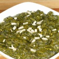 Sarso Ka Saag · Fresh spinach cooked with fresh herbs.