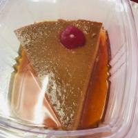 Flan Slice · Sweet custard with a caramel topping.