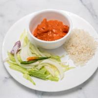 Chicken Tikka Masala · Marinated and spiced chicken in curry. 