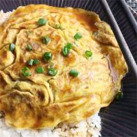 C9. Chicken Egg Foo Young · Served roast pork fried rice and 1 side.