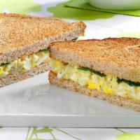 Egg Salad Sandwich · Chopped eggs that have been mixed with seasoning and mayo. A cold creamy sandwich made with ...